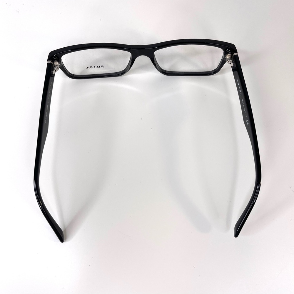 PRADA 55mm Rectangular Optical Glasses Black NEW … - image 8